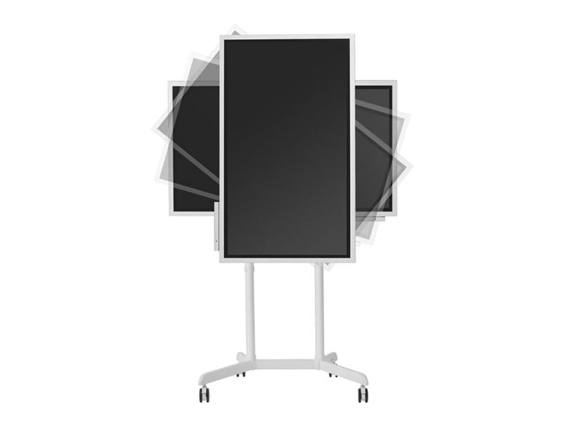 Atdec AD-TVC-70R-W Flip Mobile Cart with Display Rotation