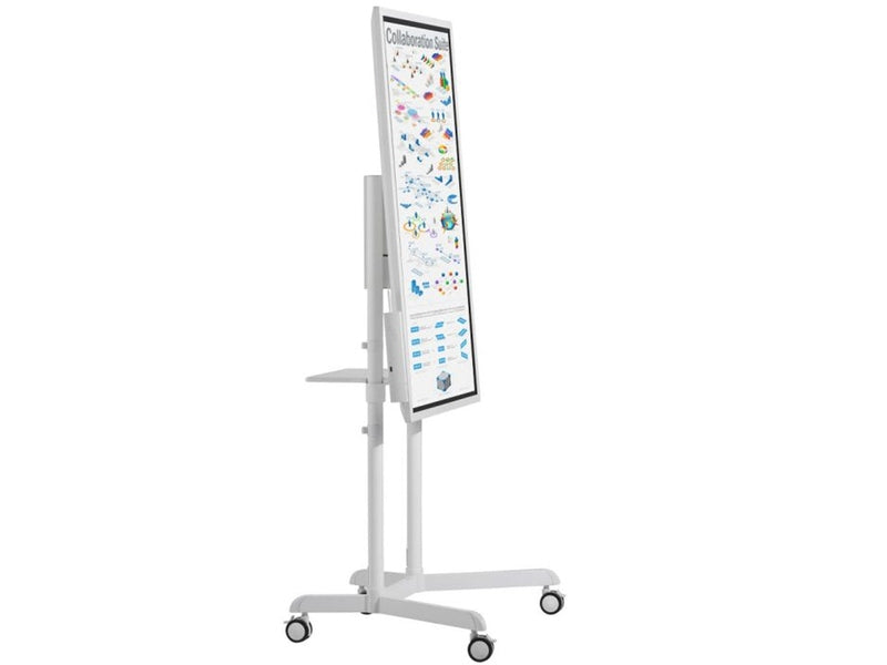 Atdec AD-TVC-70R-W Flip Mobile Cart with Display Rotation