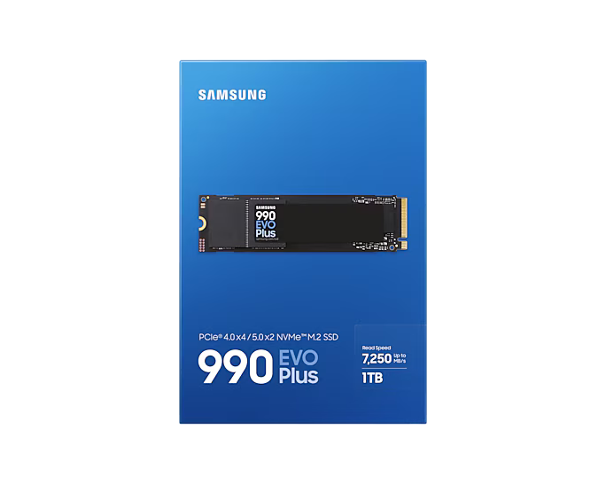 Samsung MZ-V9S1T0BW 990 EVO Plus 1TB PCIe Gen4 NVMe M.2 SSD