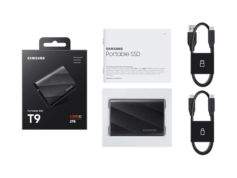 Samsung 2TB T9 Portable SSD Black MU-PG2T0B/WW
