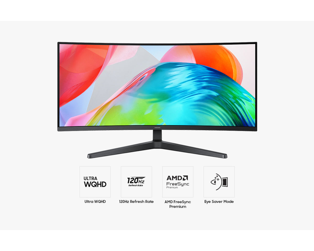 Samsung ViewFinity S5 S55GH 34" 120Hz UWQHD VA Curved FreeSync Monitor LS34H550GAEXXY