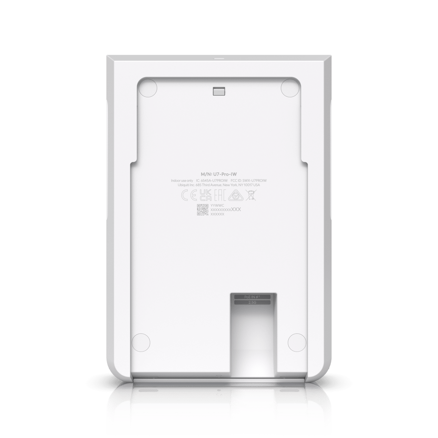 Ubiquiti U7 Pro Wall, 6 Spatial Strea,6 GHz Support Tailored,PoE+, Voltage 44—57V DC, Max Power 22W,2.5 GbE uplink,300+ Devices,140 m² cover