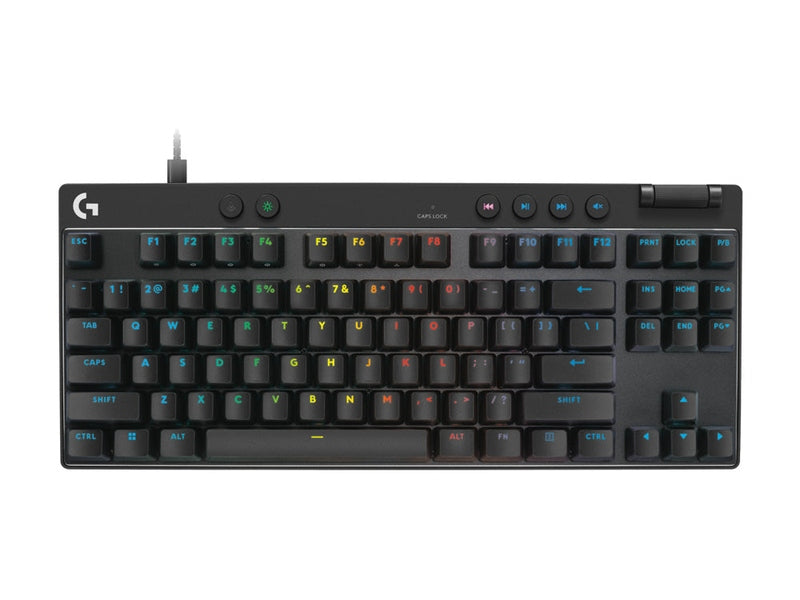 Logitech G PRO X TKL RAPID RGB Wired Mechanical Gaming Keyboard with Magnetic Analog Switches - Black 920-013234