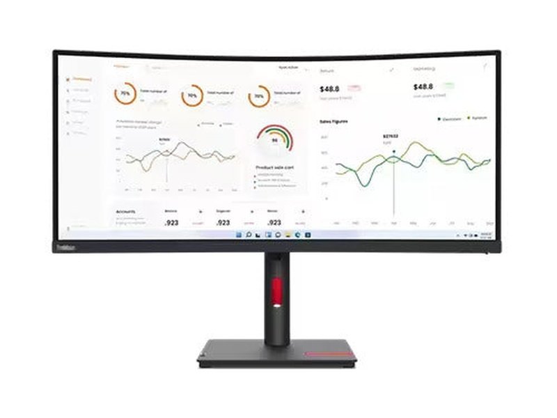 Lenovo ThinkVision T34w-30 34-inch Curved WLED WQHD Monitor