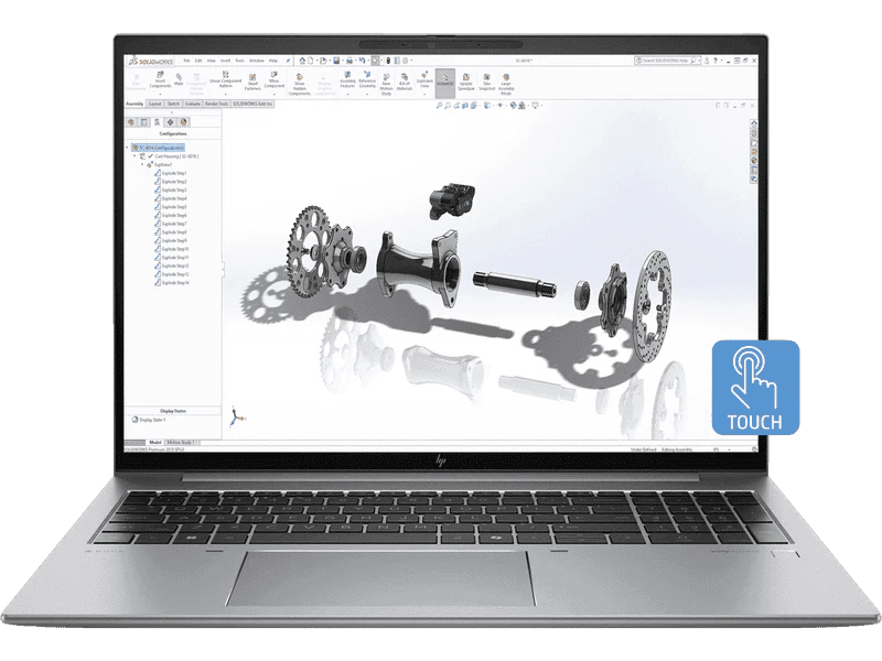 HP C25KXAT Zbook Firefly 16 G11, 16" WUXGA Touch, U7-155H, 16GB, 512GB SSD, NVIDIA RTX A500 4GB, Mobile Workstation Laptop WIN 11 PRO, 3YR ONSITE WTY