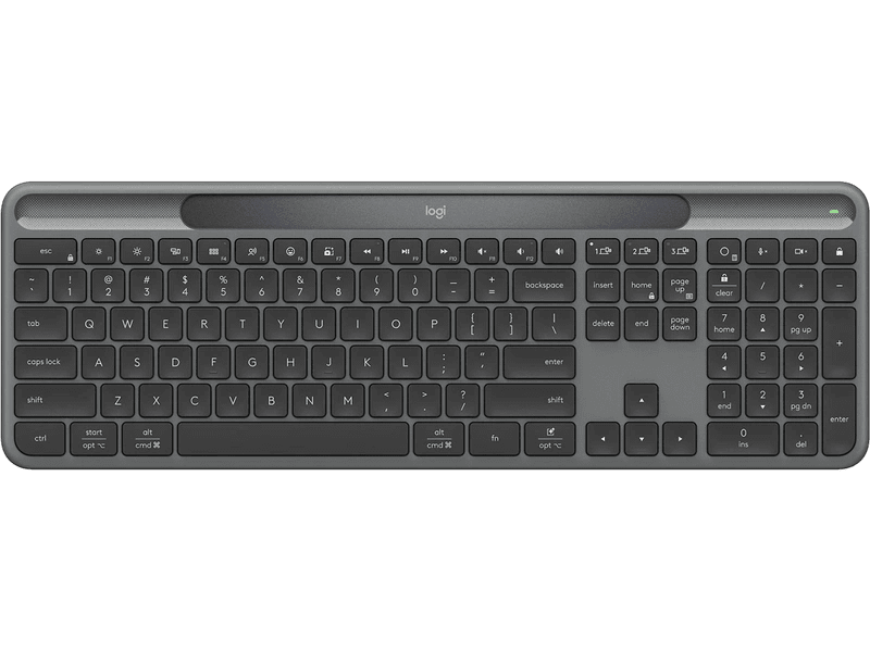 Logitech K980 Slim Solar+ Wireless Keyboard, Graphite