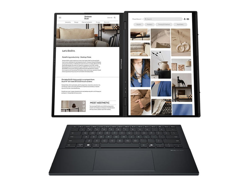 Asus Zenbook Duo UX8406 14" 3K OLED Touch Core Ultra 9 32GB RAM 1TB Laptop - Inkwell Grey