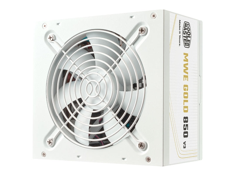Cooler Master MWE 850W V3, 80+ Gold, White Edition, ATX 3.1, 120mm Fan, Full Modular, 5-Year Warranty