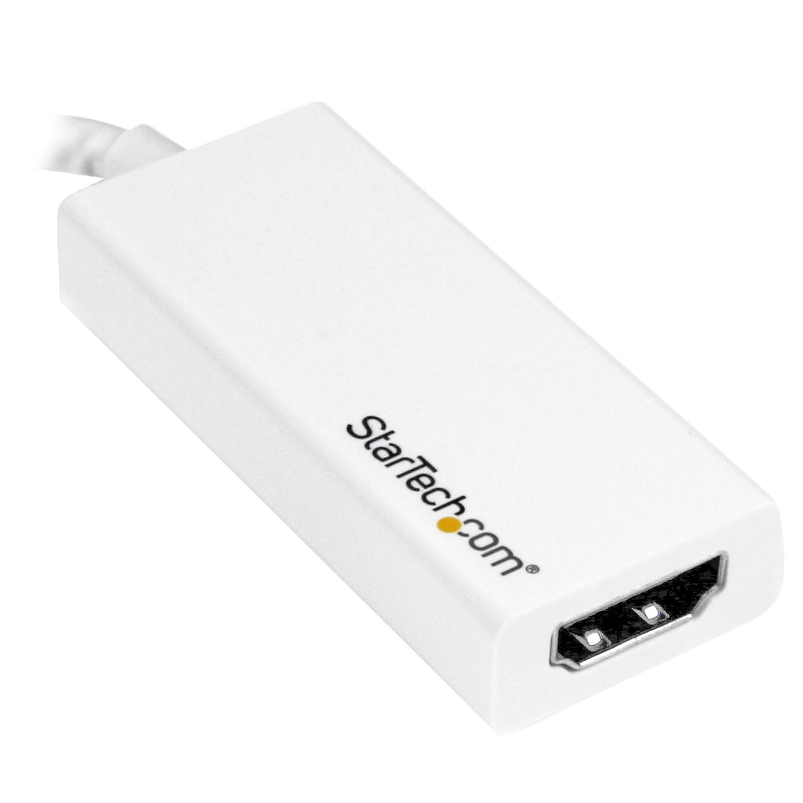StarTech USB-C Thunderbolt 3 to HDMI Adapter, 4K, White, 3Yr