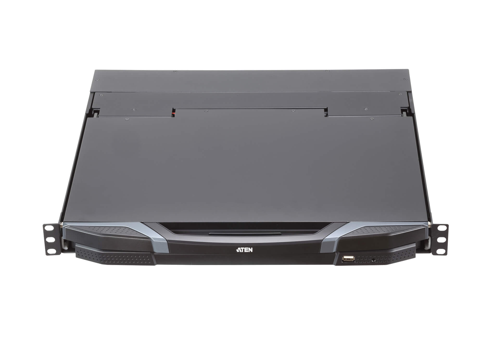 Aten Rackmount Dual Rail LCD Console VGA,HDMI,DVI & USB w/ 18.5' LCD Display, 1x Custom KVM Cable Included