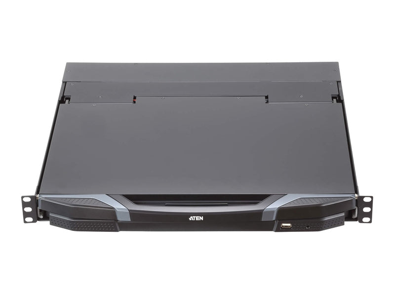 Aten Rackmount Dual Rail LCD Console VGA,HDMI,DVI & USB w/ 18.5' LCD Display, 1x Custom KVM Cable Included