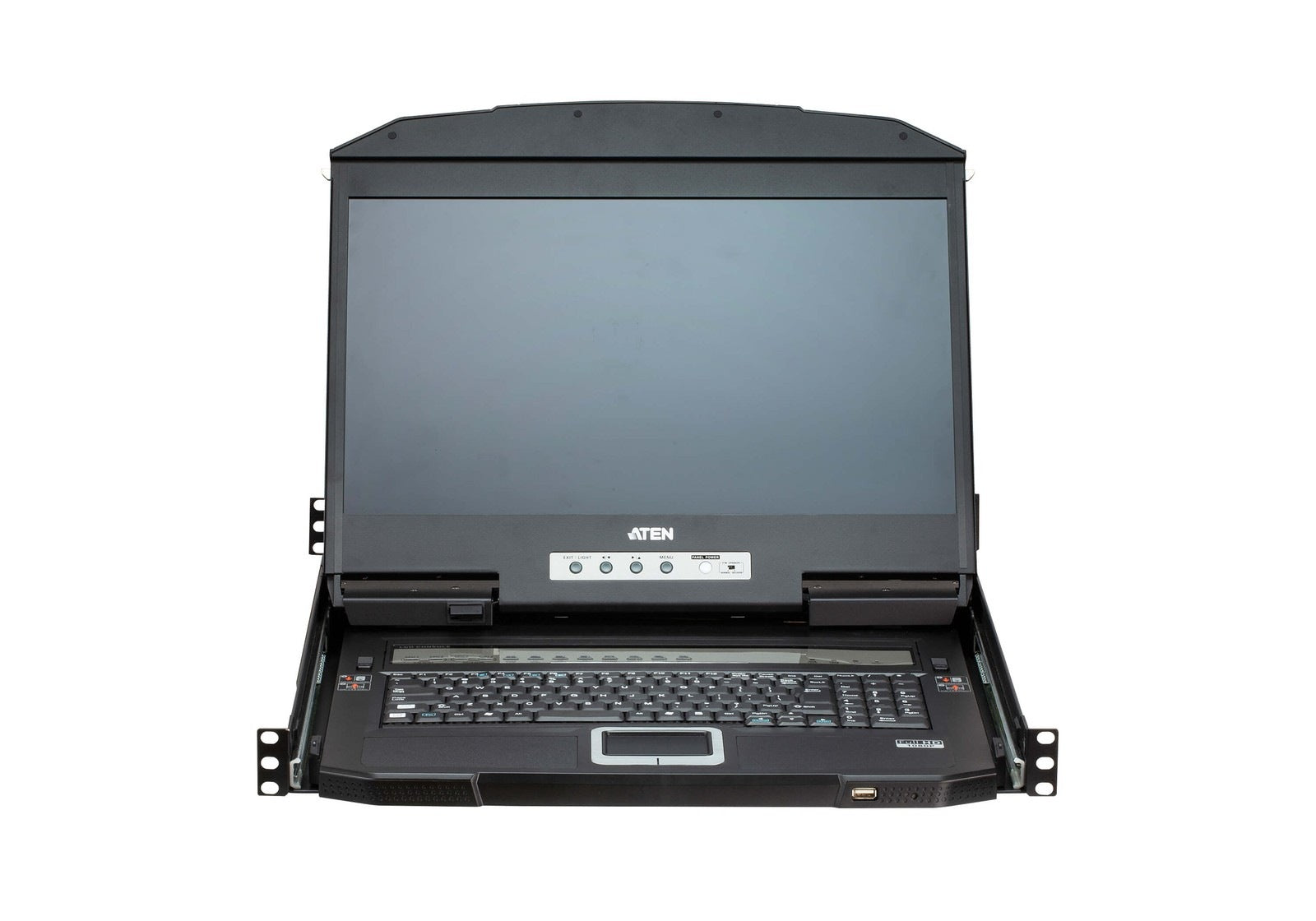 Aten 18.5' Short Depth 4-Port HDMI LCD KVM, Dual Rail and widescreen support