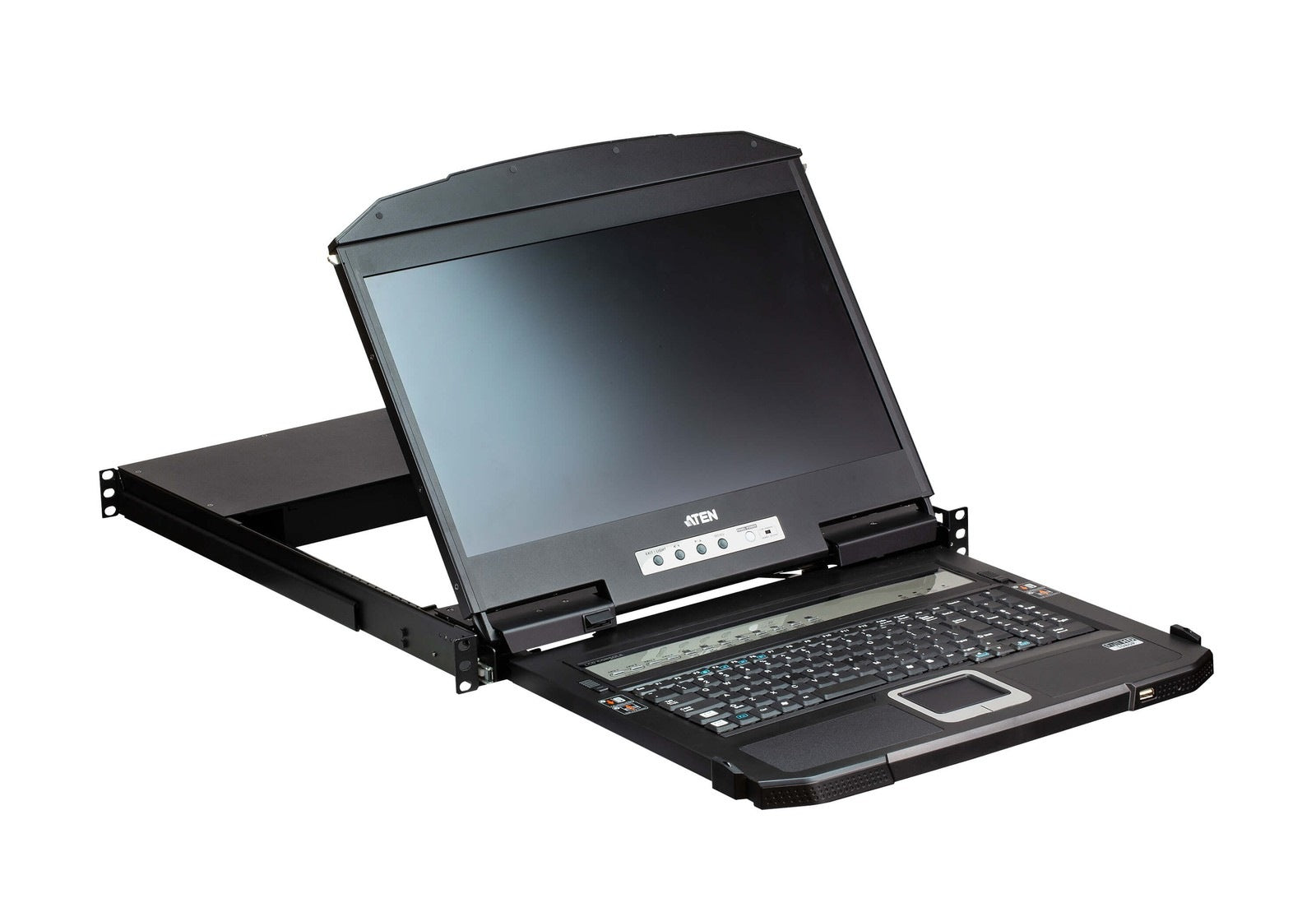 Aten 18.5' Short Depth 4-Port HDMI LCD KVM, Dual Rail and widescreen support