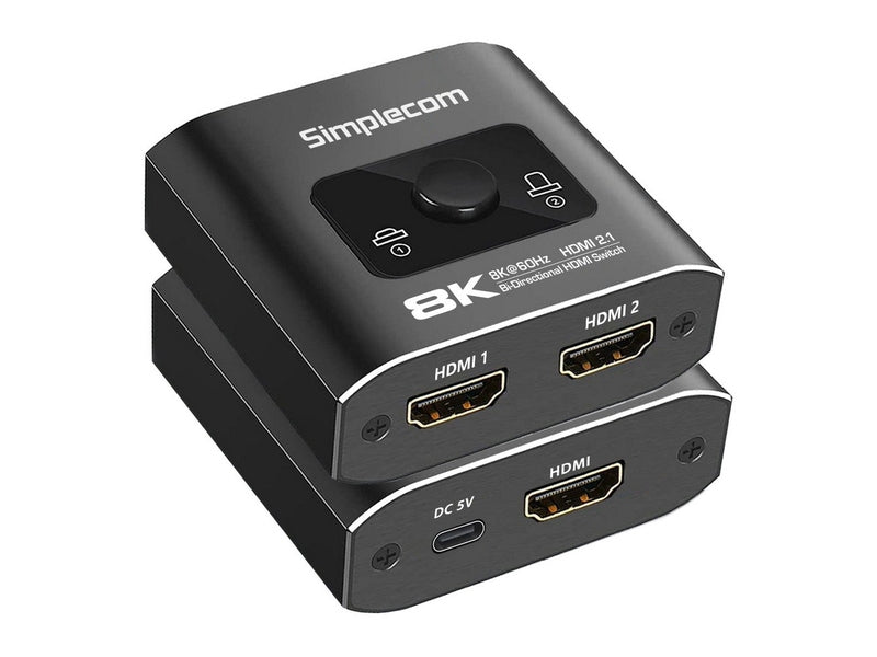 Simplecom CM302V2 Bi-Directional 2 Way HDMI 2.1 Switch Selector 8K