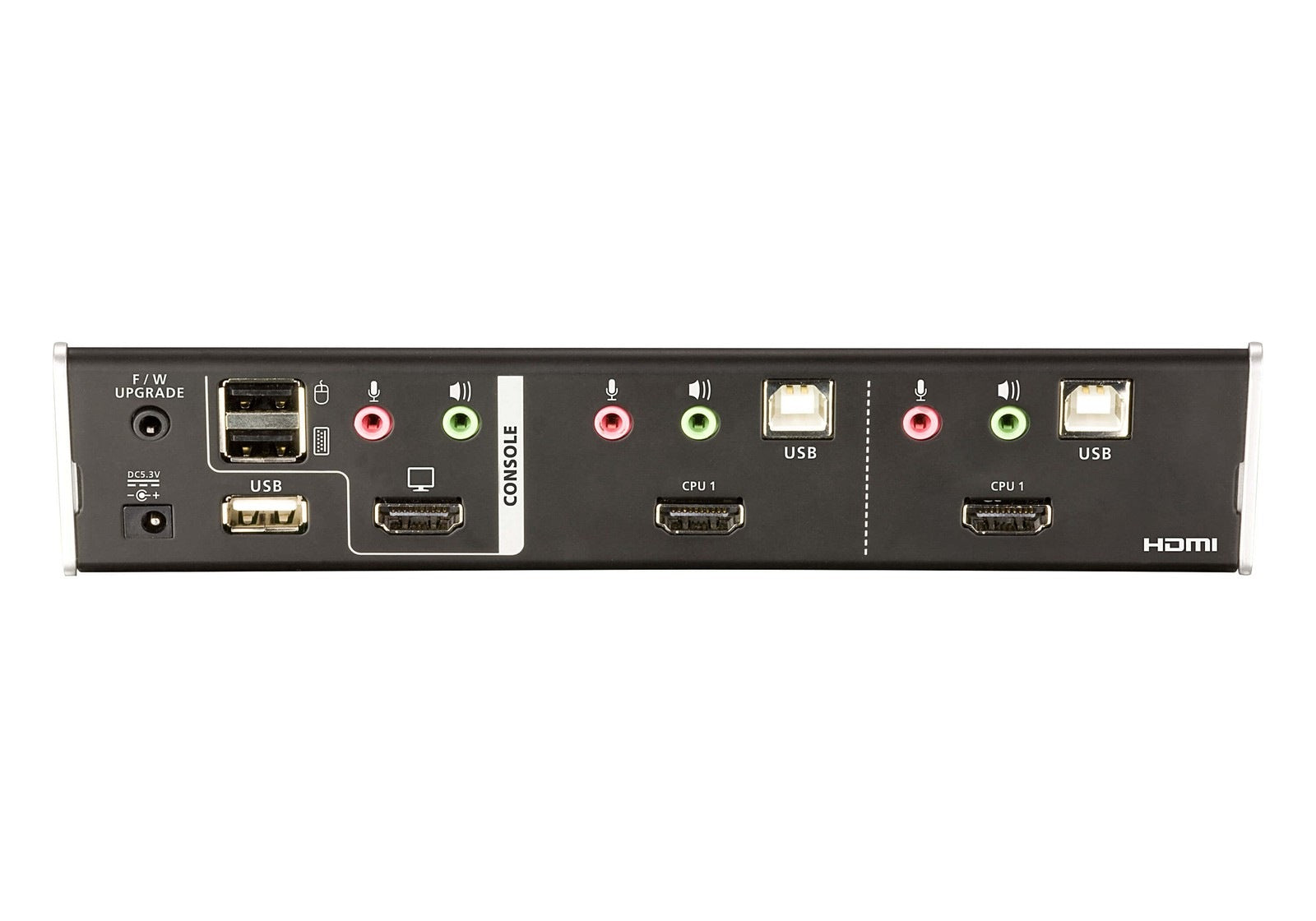 Aten Desktop KVMP Switch 2 Port Single Display HDMI w/ Dolby HD audio, 2x Custom KVM Cables Included, 2x USB Port