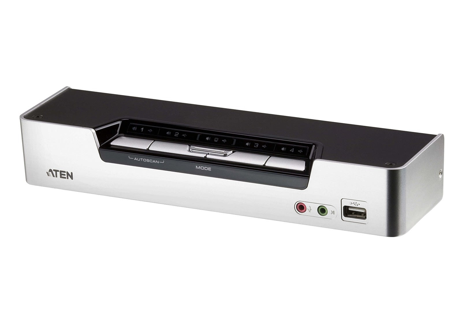 Aten Desktop KVMP Switch 4 Port Single Display HDMI w/ Dolby HD audio, 4x Custom KVM Cables Included, 2x USB Port
