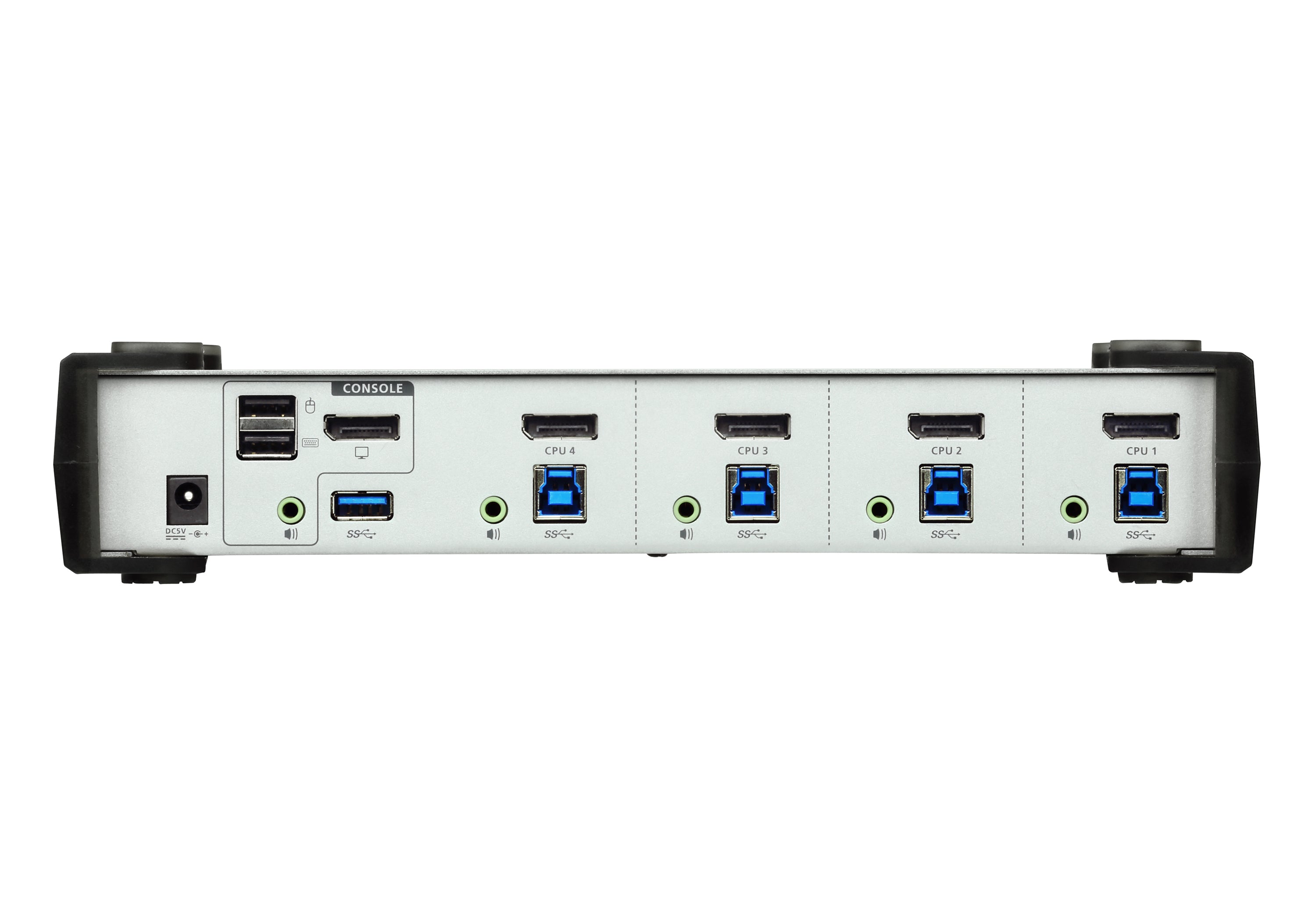 Aten Desktop KVMP Switch 4 Port Single Display DisplayPort w/ audio, Cables Included, 2x USB Port