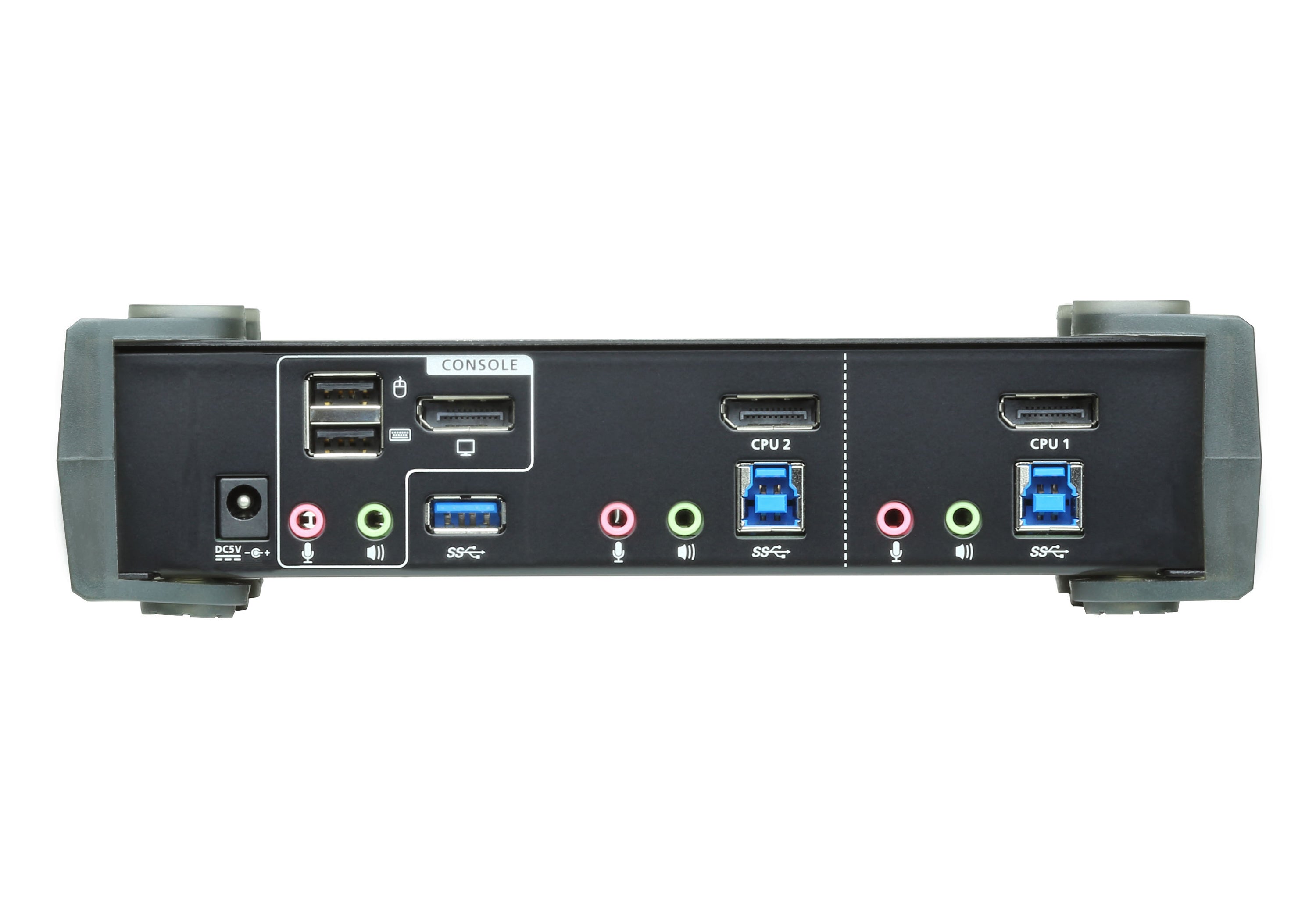Aten Desktop KVMP Switch 2 Port Single Display 4k DisplayPort w/ audio, Cables Included, 2x USB Port