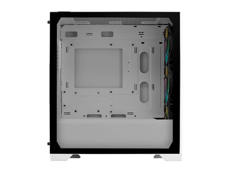 Cooler Master MasterBox Elite 301 White Case, Tempered Glass, mATX, 2-Year Warranty