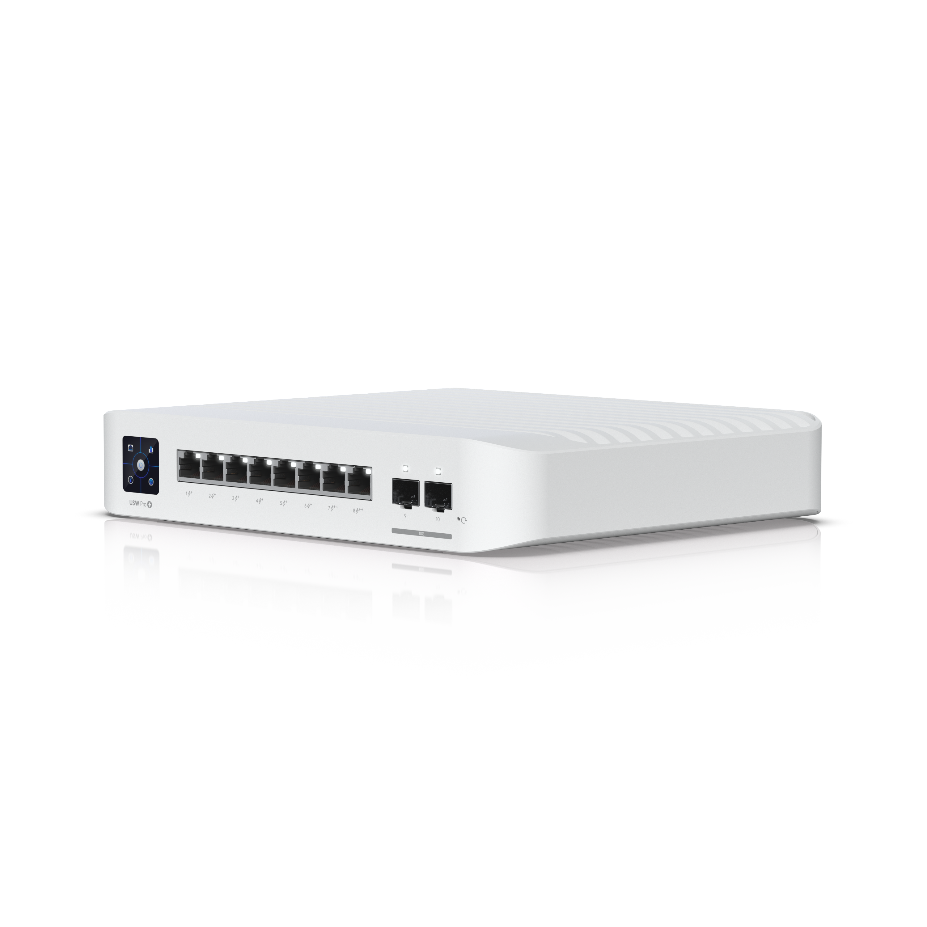 Ubiquiti UniFi Network, Switch, 8-Port, POE 120W, 6 GbE PoE+ Ports, 2 GbE PoE++ Ports, 2 10G SFP+ Ports, Layer 3, Wall Mount,