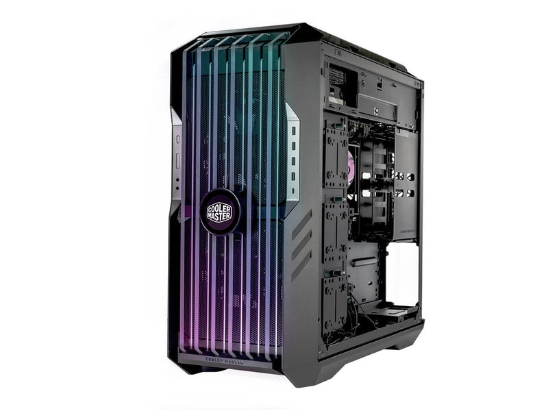Cooler Master HAF 700 EVO, Edge-Lit ARGB Tempered Glass Intake Blades Design, Built-in LCD Display