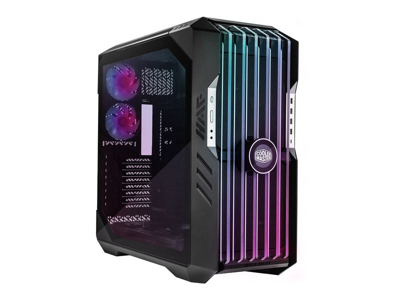 Cooler Master HAF 700 EVO, Edge-Lit ARGB Tempered Glass Intake Blades Design, Built-in LCD Display