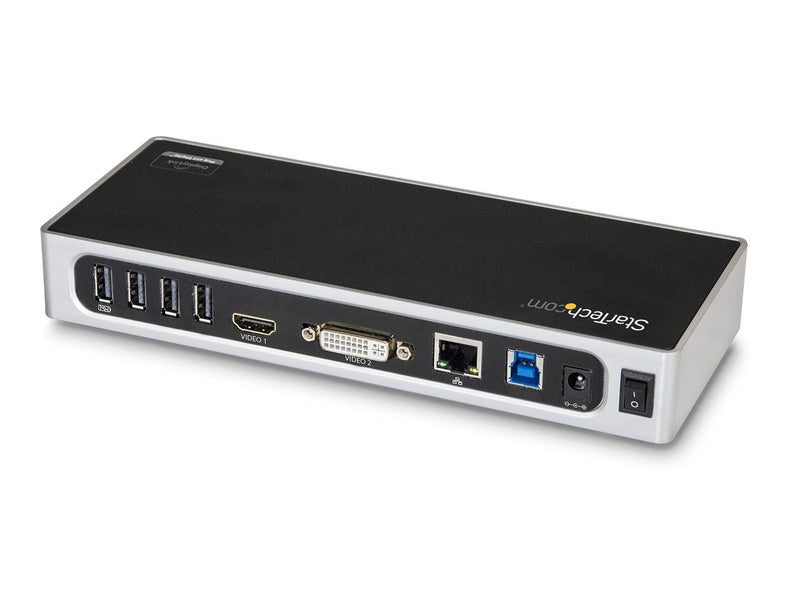 StarTech USB 3.0 Dock, Dual Display, HDMI, DVI, USB 6 , RJ45, 3Yr