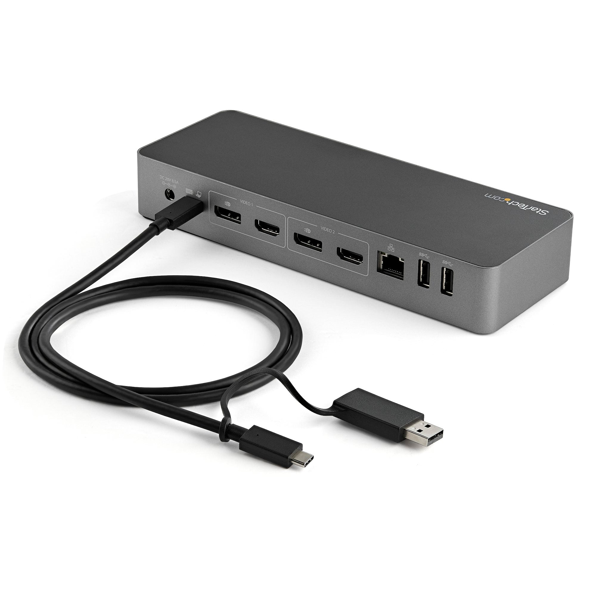 StarTech USB-C USB-A Hybrid 4K Dock, Dual Display, DP 2 , HDMI 2 , USB 3 , 100W, 3Yr