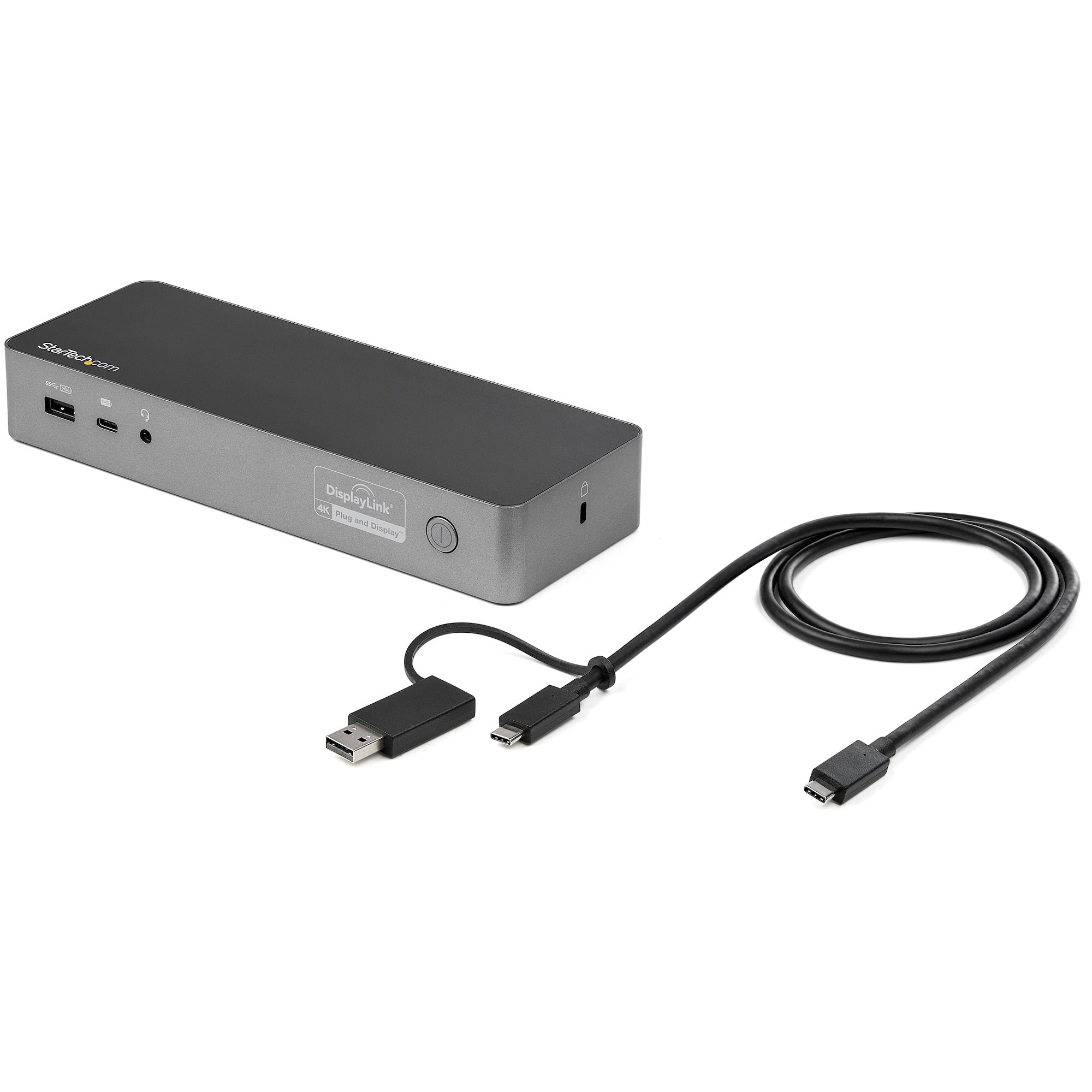 StarTech USB-C USB-A Hybrid 4K Dock, Dual Display, DP 2 , HDMI 2 , USB 3 , 60W, 3Yr