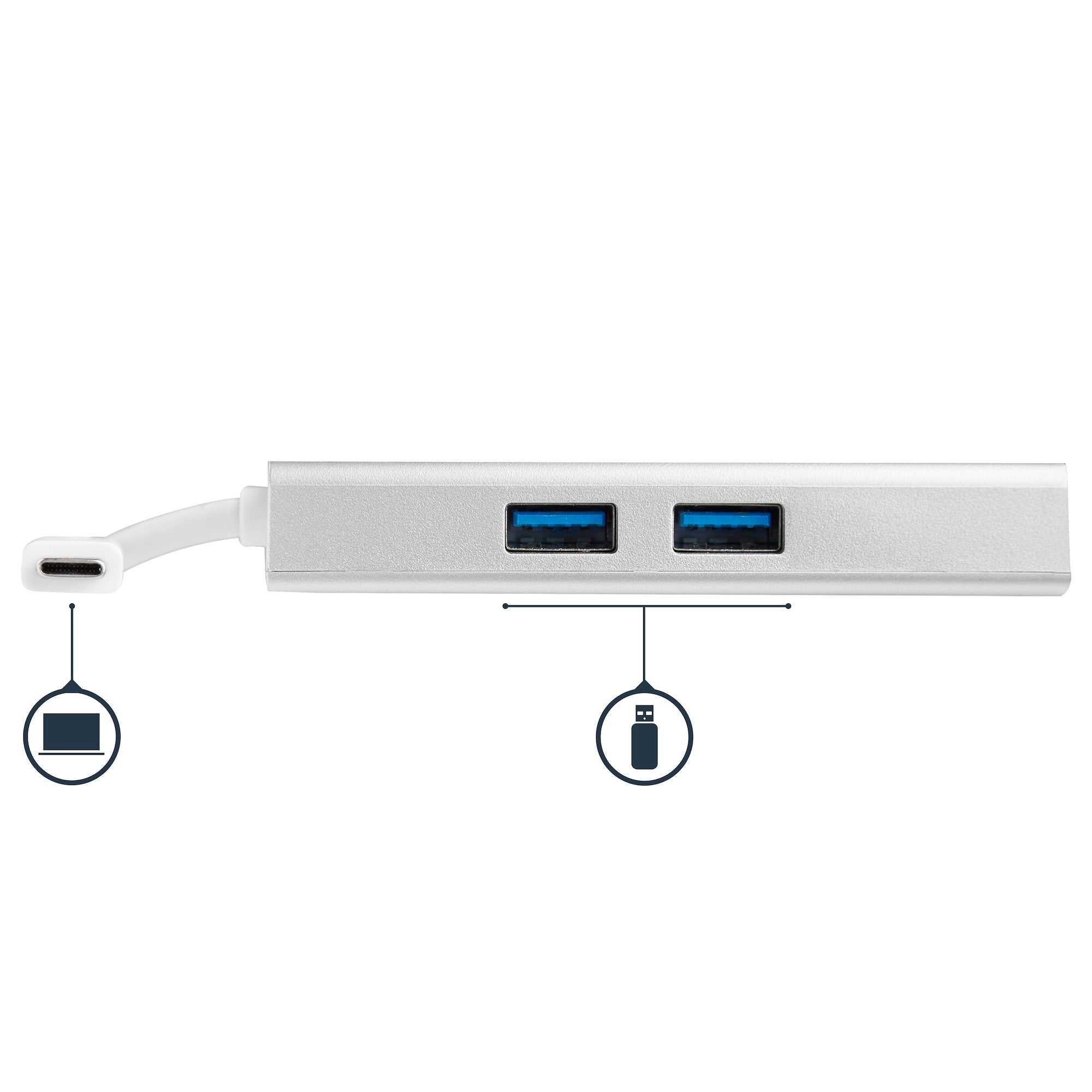 StarTech USB-C Multiport Adapter, 4K, HDMI, GbE, USB 2 , Single Display, 48W, 3Yr