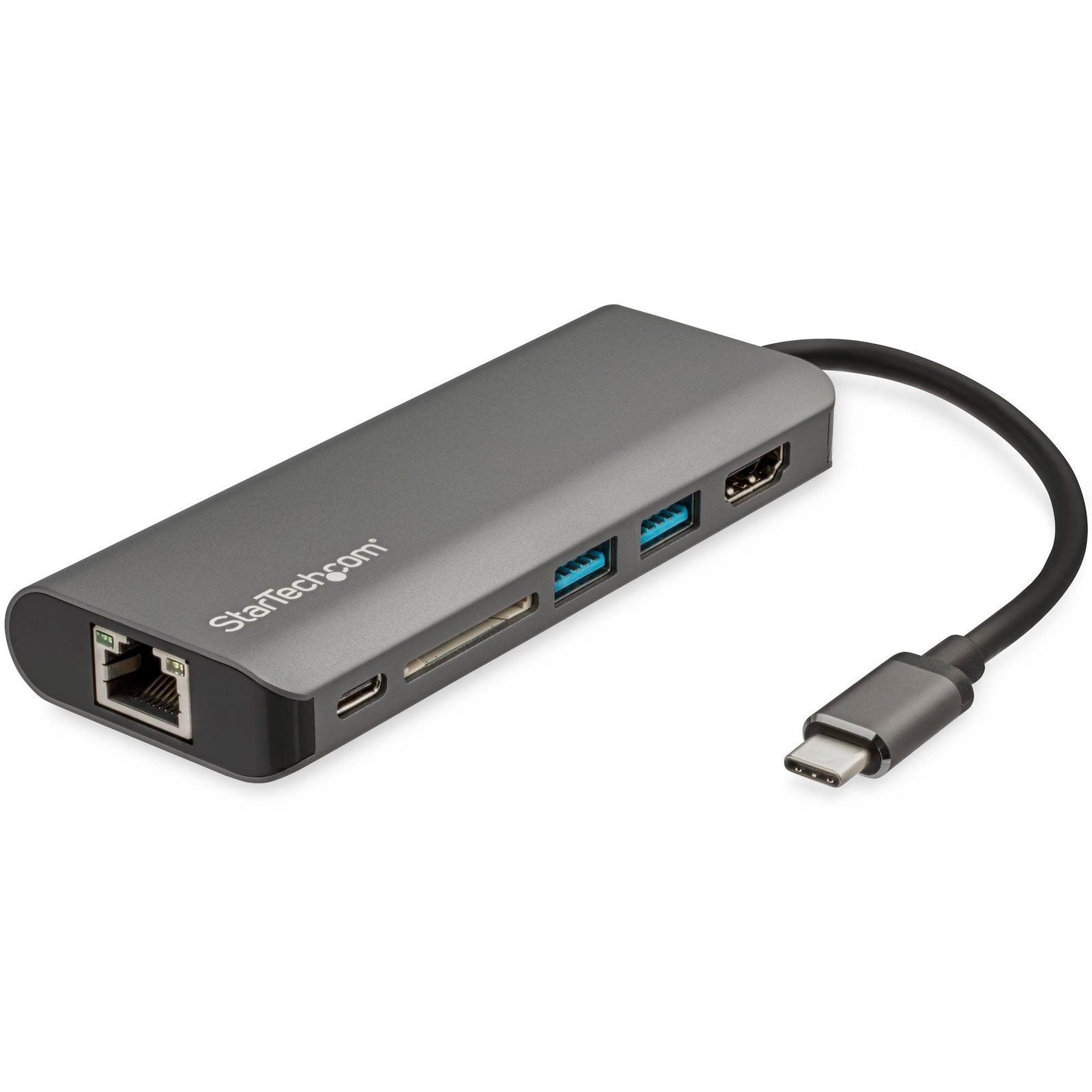 StarTech USB-C Thunderbolt 3 Multiport Adapter, 4K HDMI USB 2 , RJ45, SD, Single Display, 48W
