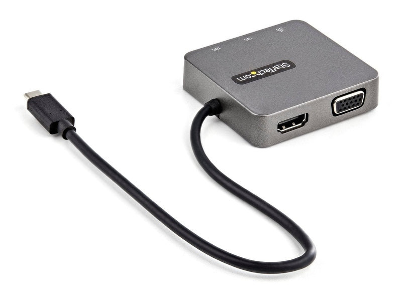 StarTech USB-C Multiport Adapter, 4K, HDMI, VGA, GbE, USB, Single Display, 3Yr