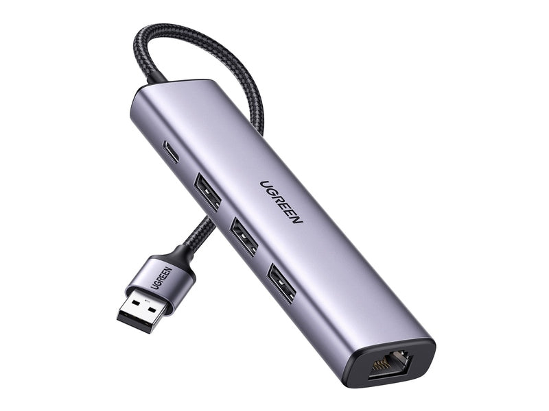 UGREEN 60554 USB 3.0 to Ethernet Adapter 5 in 1 Multiport Hub with Gigabit RJ45