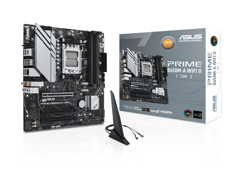 ASUS PRIME B650M-A WIFI II CSM AM5 DDR5 mATX Motherboard