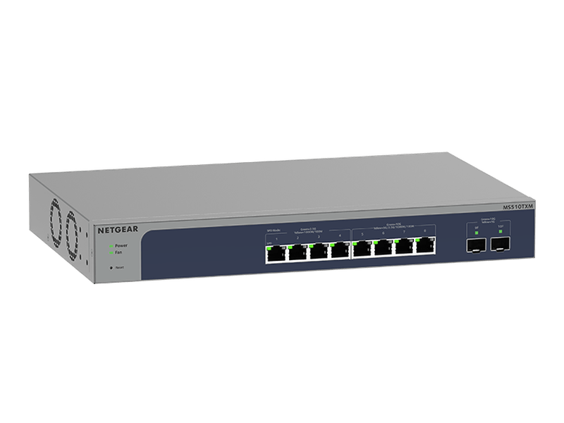 Netgear MS510TXM 8-Port Multi-Gigabit/10G Ethernet Smart Managed Pro Switch with 2 SFP+ Ports