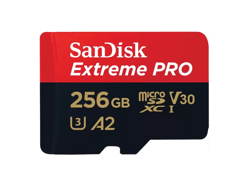 SanDisk Extreme PRO microSDXC 256GB V30 A2 U3 UHS-I with Adapter