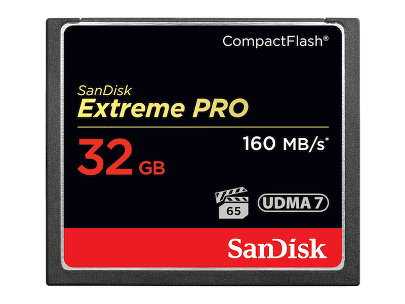 SanDisk Extreme Pro CompactFlash Memory Card 32GB,VPG65, UDMA 7, 160MB/s R, 150MB/s W