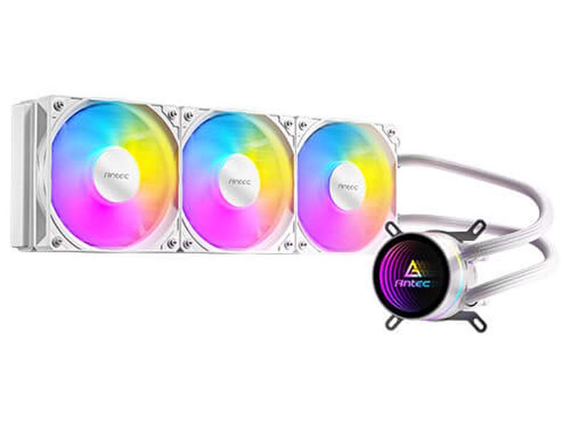Antec Luna 360 ARGB White, 360mm AIO, 3x120mm ARGB PWM Fans, 800-1800RPM, 67.62CFM, Intel LGA1700 / 1851, AMD AM4 / AM5, 2Y Warranty