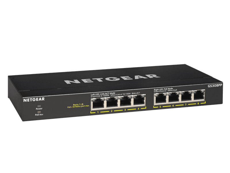 Netgear SOHO 8-port PoE+ Gigabit Unmanaged Switch