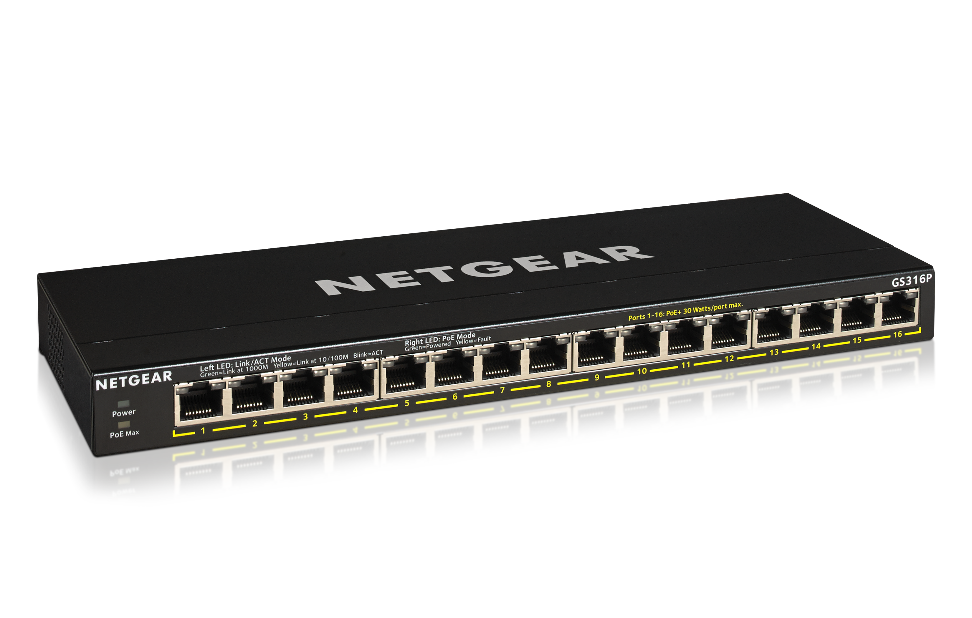 Netgear Essentials SOHO GS316P 16 Port Gigabit PoE+ Switch with 115W