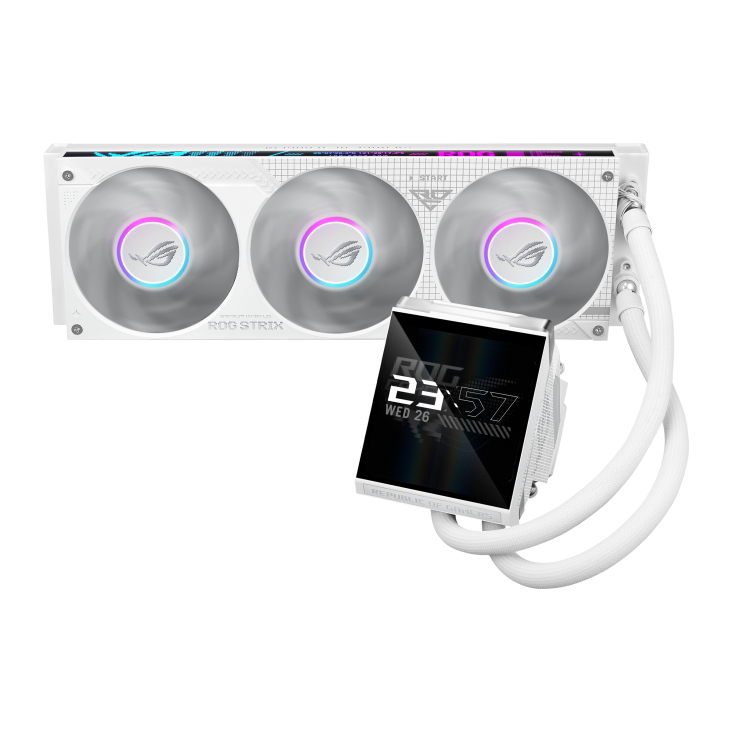 ASUS ROG Strix LC IV 360 ARGB LCD AIO Liquid CPU Cooler - White Edition