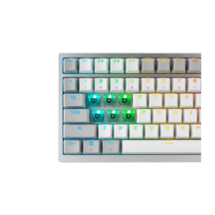ASUS ROG Azoth Wireless Mechanical Gaming Keyboard - NX Snow Switches, White