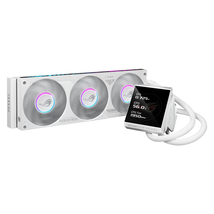 ASUS ROG Strix LC IV 360 ARGB LCD AIO Liquid CPU Cooler - White Edition