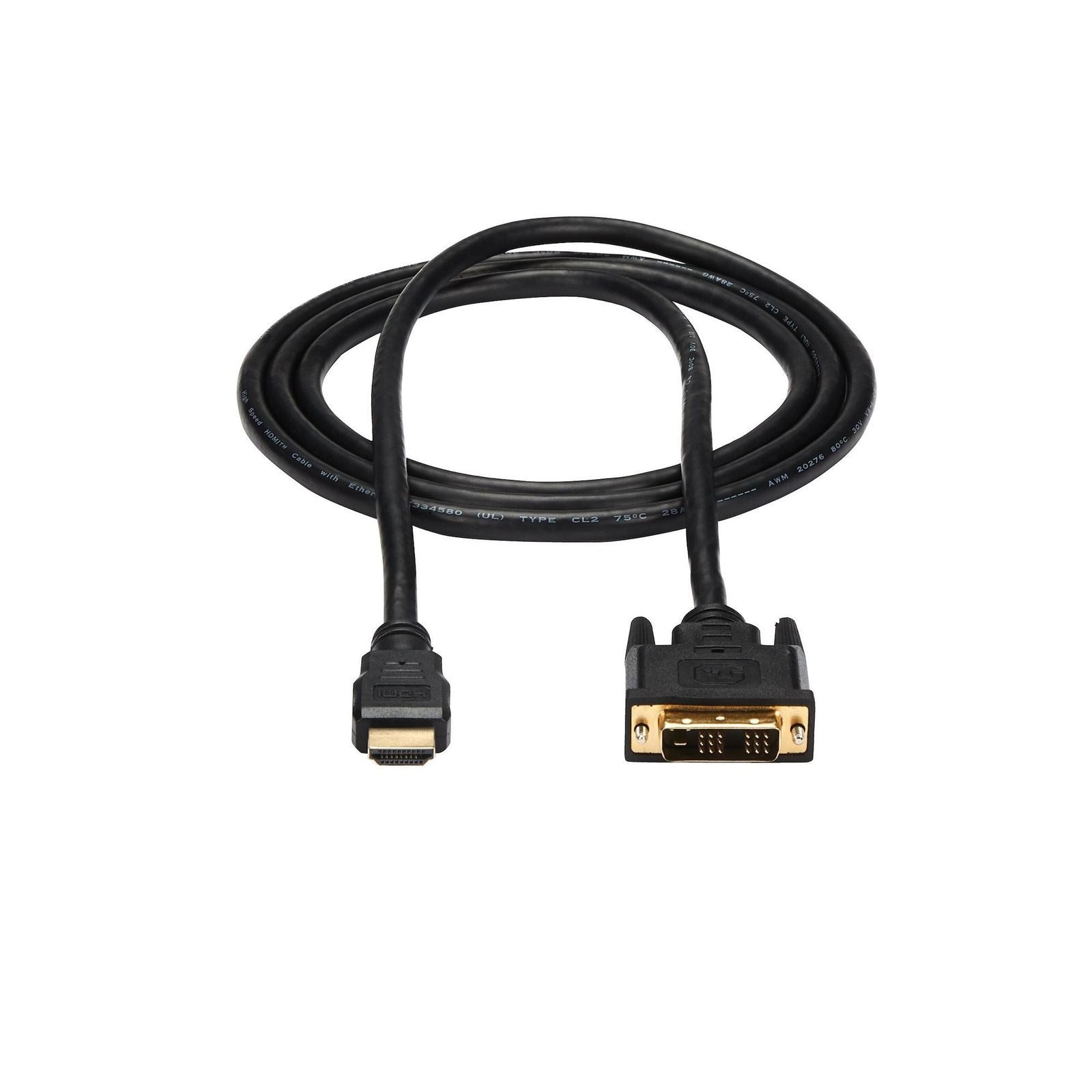 StarTech 1.8M HDMI to DVI-D Adapter Cable, M/M, LTW