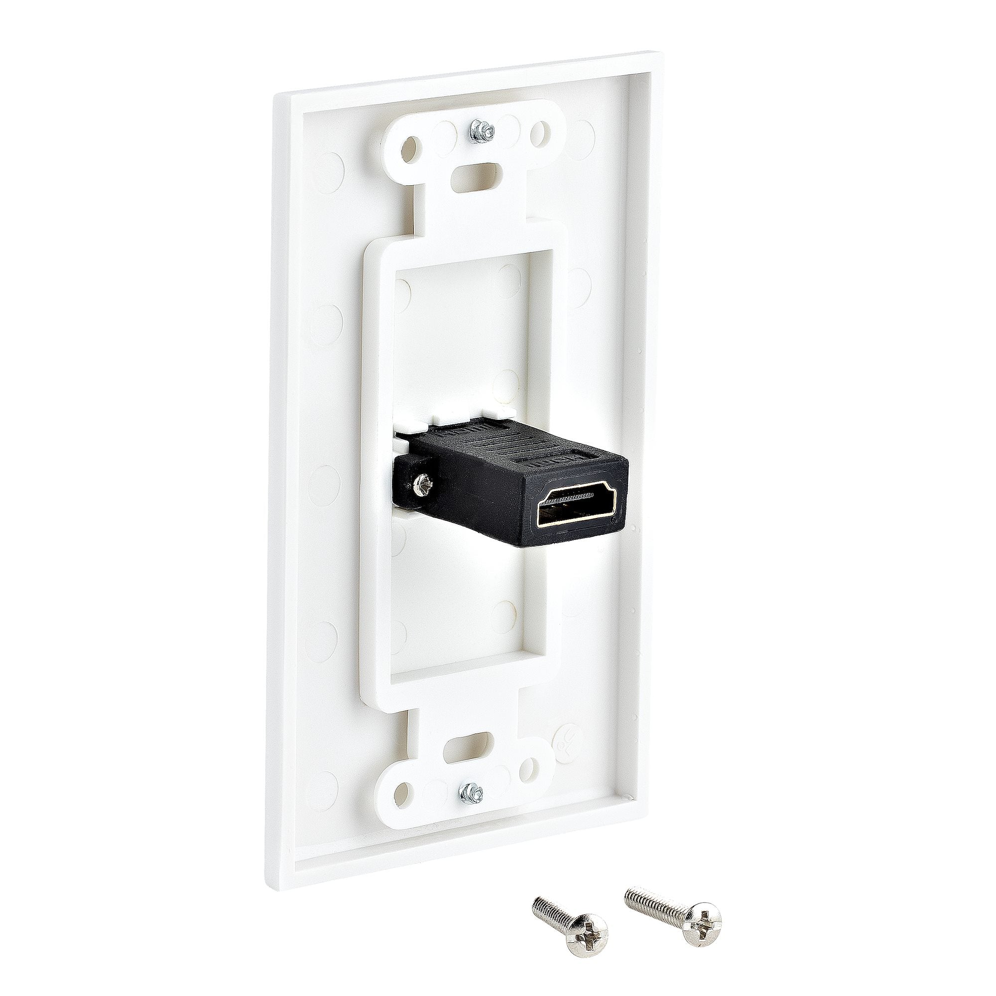 StarTech Single Outlet Female HDMI Wall Plate, White