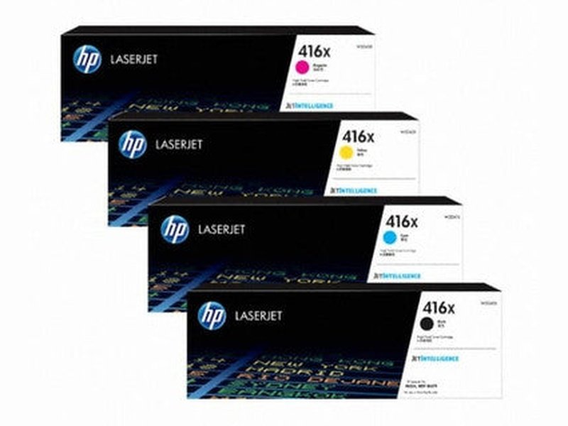 HP 416X W2040X W2041X W2042X W2043X Set of High Yield Toner Cartridge B/C/M/Y
