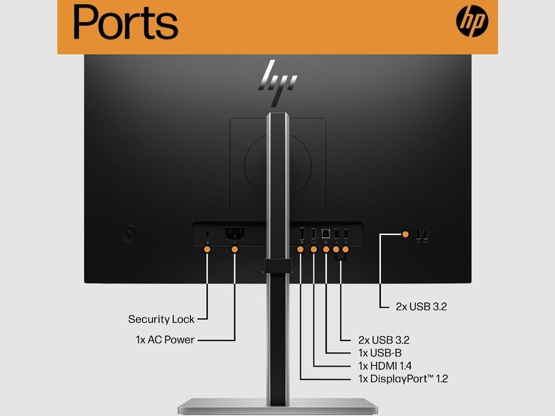 HP E24 G5 23.8" 75Hz FHD IPS Anti-Glare Monitor with USB Hub & Eye Ease