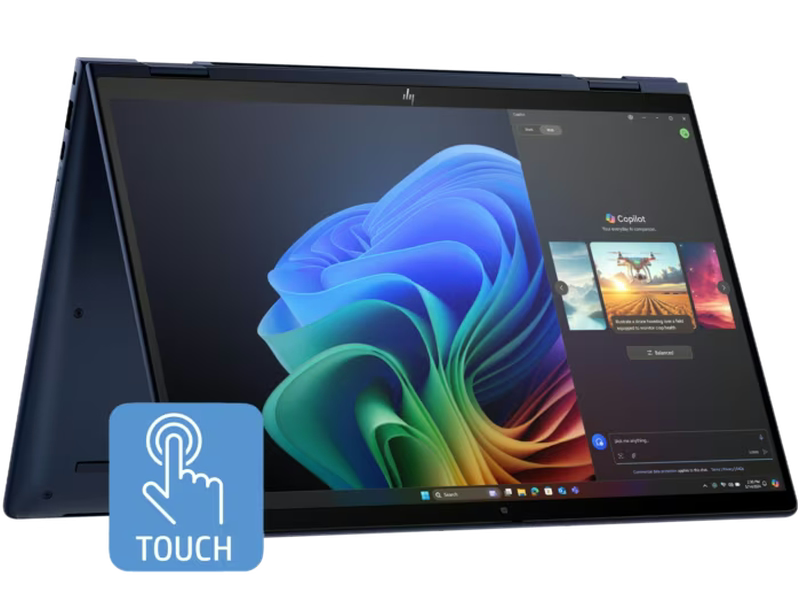 HP B9GH9PT EliteBook X Flip G1i 14" WUXGA Touch Notebook AI PC, Ultra 7-258V 32GB 1TB SSD 5G LTE W11P 3YOS -Blue