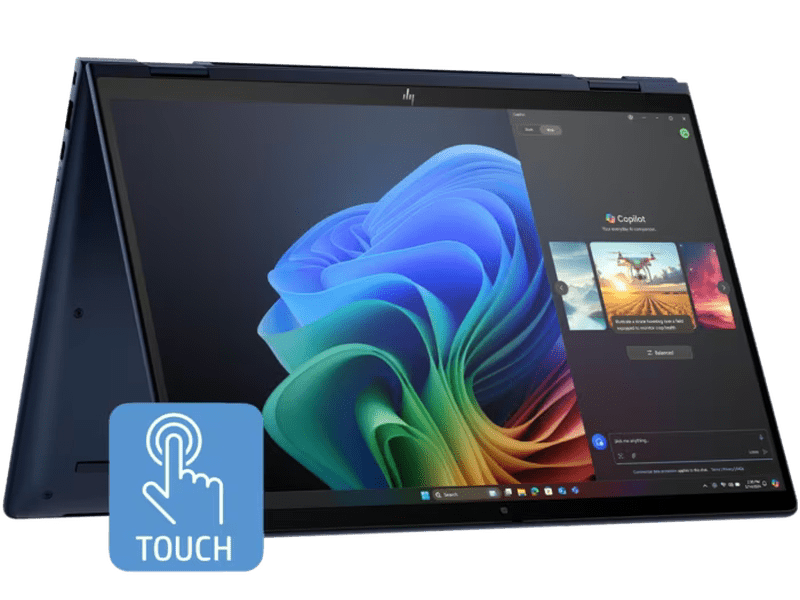 HP B9GH9PT EliteBook X Flip G1i 14" WUXGA Touch Notebook AI PC, Ultra 7-258V 32GB 1TB SSD 5G LTE W11P 3YOS -Blue