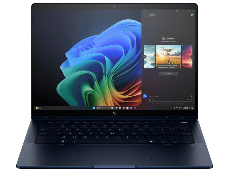 HP B9GH9PT EliteBook X Flip G1i 14" WUXGA Touch Notebook AI PC, Ultra 7-258V 32GB 1TB SSD 5G LTE W11P 3YOS -Blue